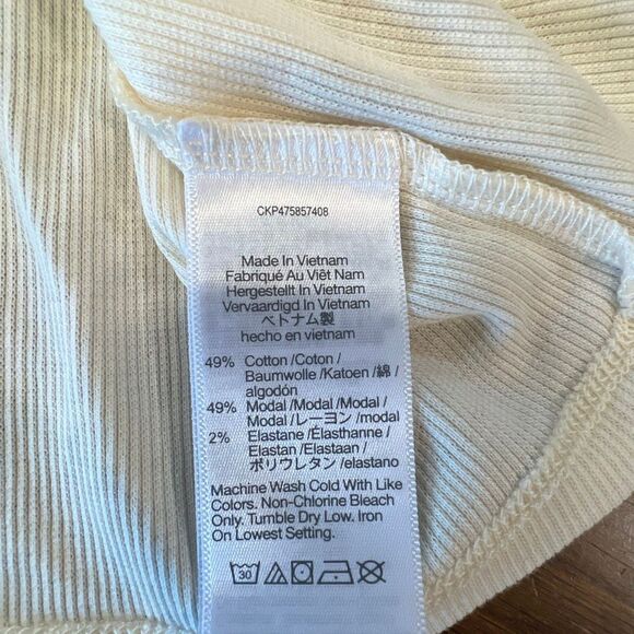 Madewell Turtleneck Long-Sleeve Tee Antique Cream NWT Size Large - Picture 4 of 6